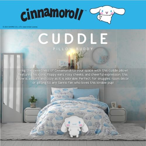 Cinnamoroll Bedding Super Soft Cozy Decorative Cuddle Pillow, (Officially Licensed Product) By Franco Collectibles - Image 3