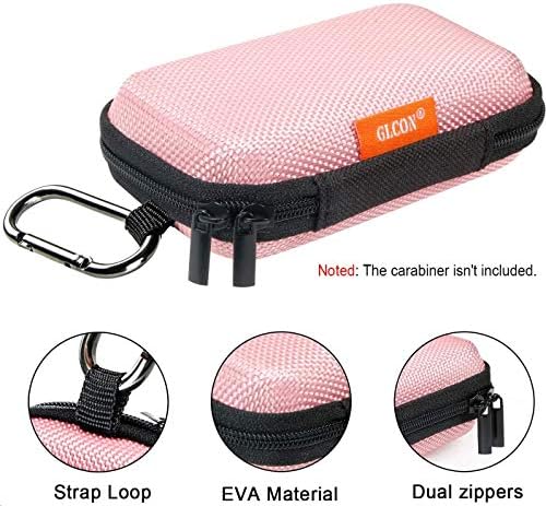 Pink Earbud Carrying Case, Lightweight Mini Universal Storage Pouch - Image 3