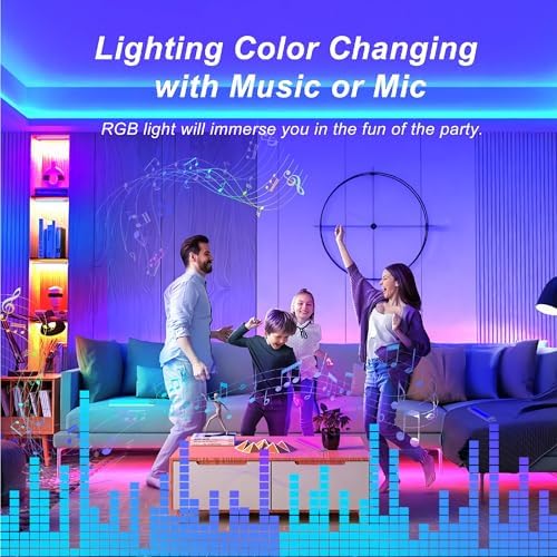 LEPOTEC 3 Pcs RGB LED Wall Lights,Wall Sconces Lamp with App Remote Control,Gaming Light Bar,Under Cabinet Lighting with Music Sync,Rechargeable Battery Operated Night Closet Light for Living Room - Image 3