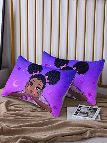HOSIMA Black Girl Magic Twin Bedding Sets,1 Fitted Sheet+2 Pillowcases. - Image 7