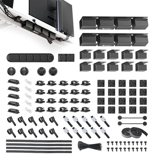 EUREKA ERGONOMIC 316PCS Under Desk Metal Cable Kit, Black by EUREKAERGONOMIC