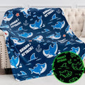 Jekeno Shark Toys Gifts for Boys Girls Glow in the Dark Blanket 50"x 60" by Jekeno