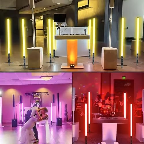 2 Pack 360 RGBW Tube Light Bar Rechargeable D40 5ft DJ Lights Professional Party Light Sticks for Outdoor Performance Live Stream Wedding Event Lighting - Image 5