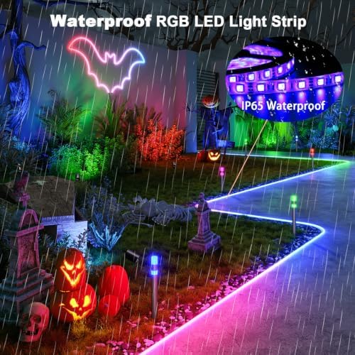 SUPERNIGHT Waterproof RGB LED Light Strip, 16.4ft 300LEDs for Bedroom - Image 6