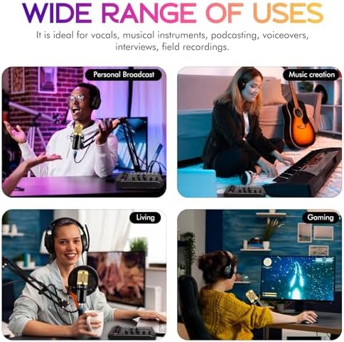 Also GO Podcast Equipment Bundle, F998 Audio Mixer with BM800 Microphone - Image 4