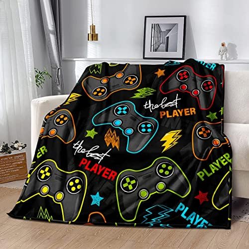 lirs Bedding Gaming Throw Blanket 80" x 60’’ Super Soft, Fleece, Gamer Gift for Couch Sofa for for Kids Boys Teens Video Game (MT-A11, 80’’x60) - Image 4
