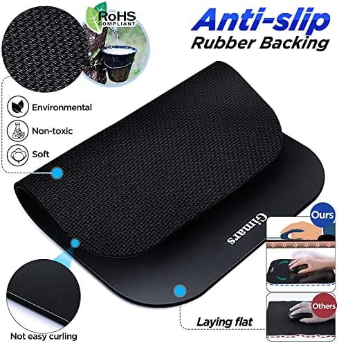 Gimars Large Smooth Superfine Fibre Memory Foam Ergonomic Mouse Pad Wrist Rest Support Mousepad with Nonslip Base for Laptop, Computer, Gaming&Office - Image 5