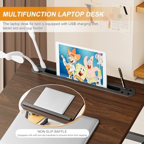 Laptop Desk for Bed, Adjustable Laptop Stand with 5 Different Angles - Image 4