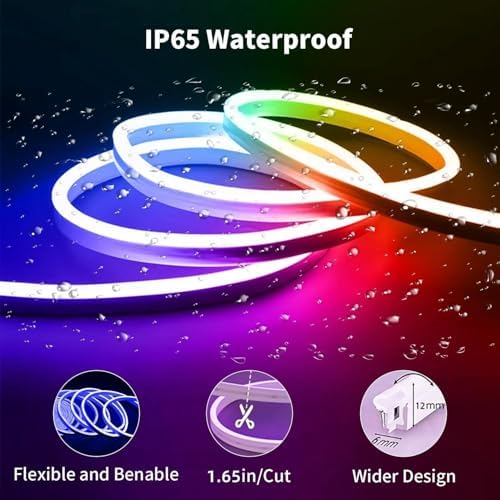 iNextStation 32.8FT RGB LED Strip Lights DC24V Waterproof LED Rope Lights - Image 4