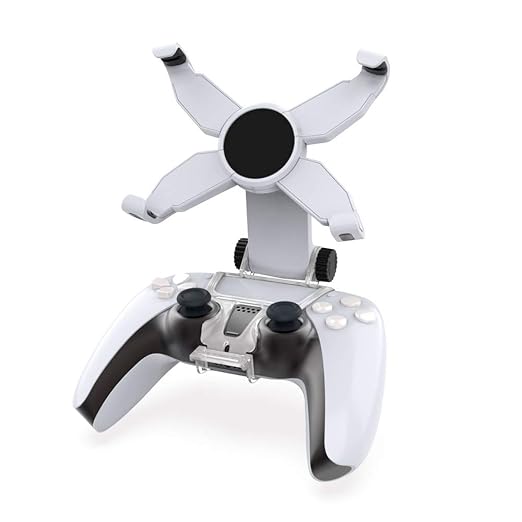 OSTENT Adjustable Convenient Mobile Phone Bracket Handle Clamp Holder Stand Mount Clip for Sony PS5 DualSense Wireless Controller - Image 3