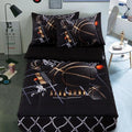 A Nice Night Zipper Bedding Basketball Court Printed with Sportsman Slam Dunk Printing Zippered Kids Comforter Set,Twin,BlackGold by ANICENIGHT