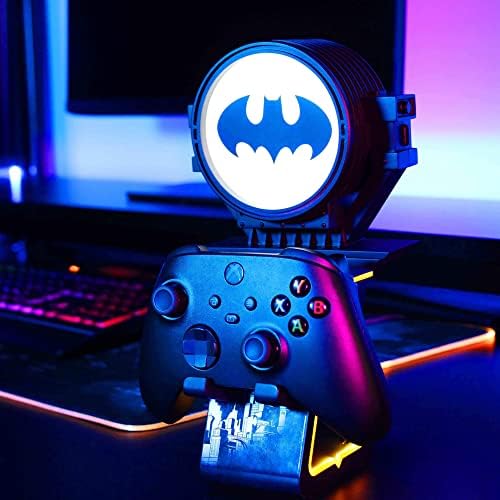 Exquisite Gaming LED Ikons: DC Comics Batman Bat Signal-Charging Phone & Controller Holder - Light Up Gaming Controller/ Mobile Phone/ Device Charging Holder, Includes 4'Charging Cable (CGIKDC400483) - Image 4