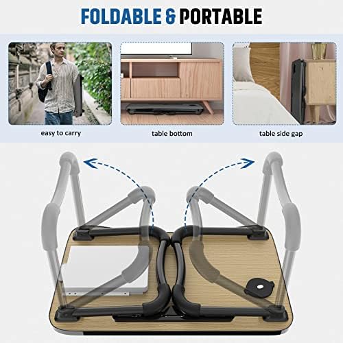 Fayquaze Laptop Desk, Portable Foldable Lap Bed Desk, Laptop Table Tray - Image 5