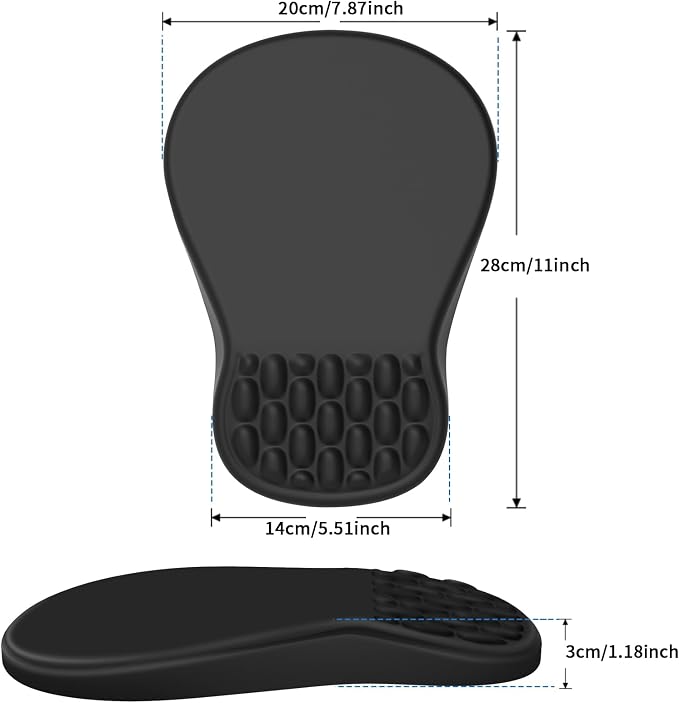 YIWEI Ergonomic Mouse Pad with Wrist Rest for Carpal Tunnel Pain Relief - Image 6