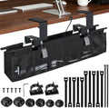 Under Desk Cable Organizer, Cable Management Tray, Clamp or Screw Mount by Unknown