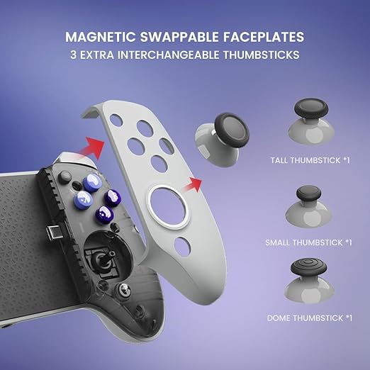 GameSir G8 Galileo Type-C Mobile Gaming Controller for Android & iPhone 15 Series (USB-C), Plug and Play Gamepad with Hall Effect Joysticks/Hall Trigger, 3.5mm Audio Jack - Image 6