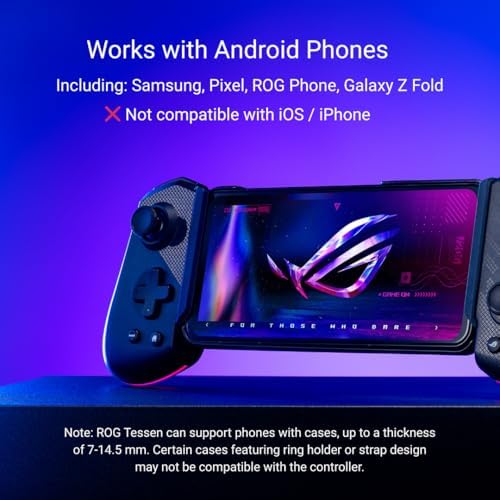 ASUS ROG Tessen Mobile Gaming Controller – Android Phones ONLY, Foldable, Compact, Wired USB-C, Programmable, Fast Charging, RGB – for Call of Duty: Warzone Mobile, Minecraft, Roblox, 350+ Games - Image 4