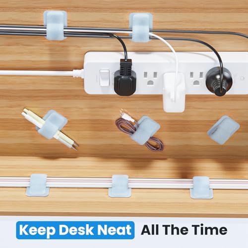 Cable Management Under Desk, Enhanced up to 15 Cord Organizer20 Pair - Image 2