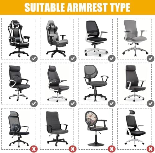 Smiry Stretch Printed Office Chair Armrest Covers, 2 Pcs, Midnight Blue | Soft Fit Removable Washable Computer Desk Chair Arm Covers Protector - Image 6