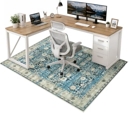 Anidaroel Home Office Chair Mat for Hardwood Floor, 48"x60" Office Chair Rug Protector for Rolling Chair, Computer Gaming Chair Mat, Low Pile Carpet Floor Chair Mat by Anidaroel
