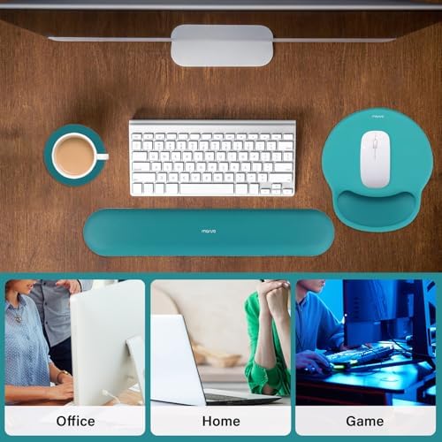 MOSISO Wrist Rest Support for Mouse Pad&Keyboard Set, Teal Green - Image 6