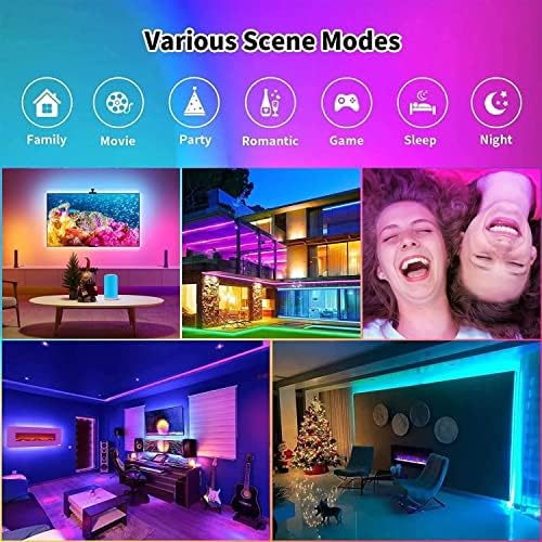 CHARKEE LED Strip Lights 200ft (2 Rolls of 100ft). 24V 5050 Ultra Long Super Bright Smart Light Strips with APP Control. 24keys Remote Music Sync Color Changing Led Lighting for Bedroom, Decoration - Image 3