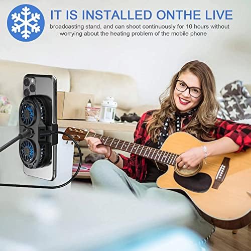 NEVEIKA Plug-in Phone Cooler, Cellphone Radiator with Dual Semi-Conductor Cooling Chip, Mobile Phones with a Width of 6 to 7.5cm for Tiktok Live Streaming, Outdoor Vlog, Mobile Gaming. - Image 4