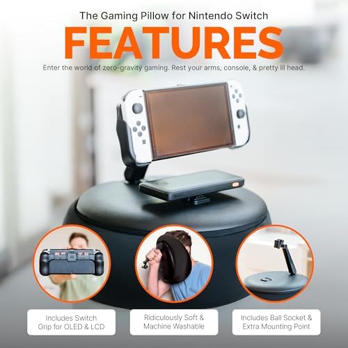 Mechanism Gaming Pillow Compatible for the Original Nintendo Switch OLED & LCD | Experience Zero Gravity Gaming with Our Switch Accessories | Ridiculously Soft & Machine Washable Pillow for Gamers - Image 2
