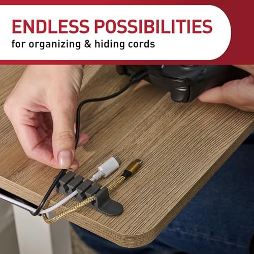 Command 5-Cord Clip Organizer, Black, 4 Clips, 8 Medium Strips - Image 6