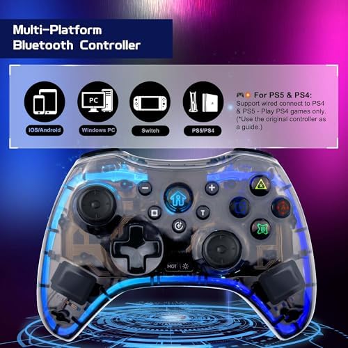 Joso RGB Wireless Mobile Gaming Controller for iPhone, Android, iPad, Tablet, PC, Phone Controller with Phone Clip Supports Cloud Game, COD, Genshin Immpact, Remote Player Gamepad with 2 Back Buttons - Image 2