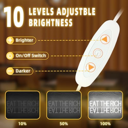 Eat The Rich Neon Sign Is Very Hungry Neon Light for Wall Decor USB Powered Political LED Sign for Bedroom Diner Gam Room Protest Light Up Sign Decorations Gifts For Family Friends - Image 3