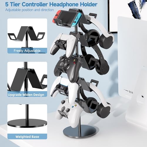 Controller Stand,5 Tier Headphone Holder for Classroom - Image 2