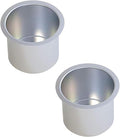 GSE Jumbo Aluminum Cup Holder for Casino Poker Tables, Silver, 2-Pack by GSEGamesSportsExpert