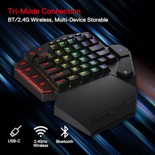 Redragon K585 PRO Wireless One-Handed RGB Gaming Keypad, 42-Key Layout - Image 2