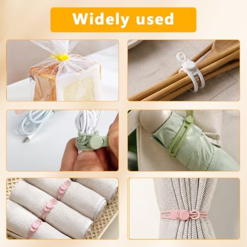 25 Pcs Silicone Cable Ties, Reusable Cord Organizer - Image 7