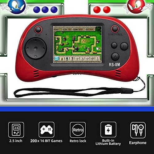 Kids Handheld Portable Video Game Player with 200 Games - 16 Bit 2.5 Inch Screen Mini Retro Electronic Machine for Boys Girls - Image 4