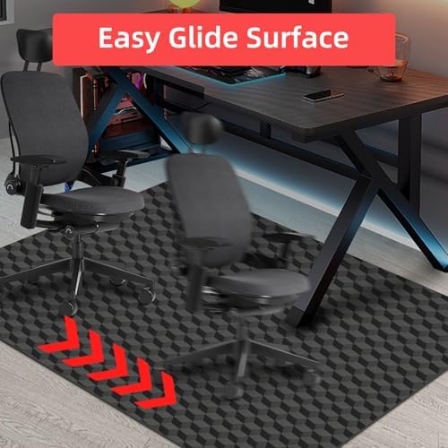 AiBOB Office Chair Mat for Hardwood and Tile Floor - 48"x36"Gaming Chair Mat, Easy Glide Computer Chair Mats, Floor Protector Mat for Home Office - Image 6