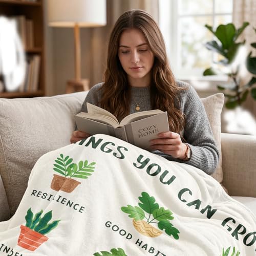 Mental Health Gifts for Women Men, Flannel Soft Inspirational Blanket Decor, Therapist Gift, Encouragement Meaningful Mindfulness Positive Uplifting Gifts for Women Men - 50" x 60" - Image 6