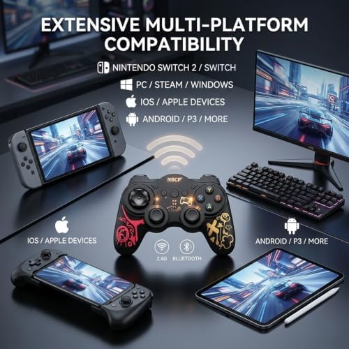 NBCP Wireless Pro Controller for Switch 2/Switch/PC/PS3/Android/iOS - Image 2