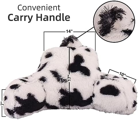 A Nice Night BlakWhite Reading Pillow, 17" Bed Wedge Pillows with Arms, M - Image 2