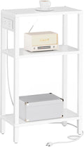 TUTOTAK Narrow Side Table, 3-Tier Small End Table with Charging Station by ChoosetutotakFurnitureBuildYourCozyHome