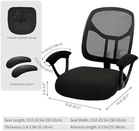DIVA EN CAMINO DEC Universal Spandex Computer Chair Slipcover - Stretchable Desk Office Chair Seat Cushion Covers - Removable Washable Cushion Protectors for Dogs, Cats, Pets - Image 4