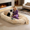 Human Dog Bed with Pillow & Blanket - 71 × 45 × 12 Inch by FollowUs
