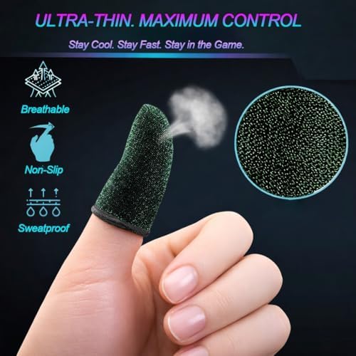 Bluradio 10 Pieces Gaming Finger Sleeves for Mobile - Image 2
