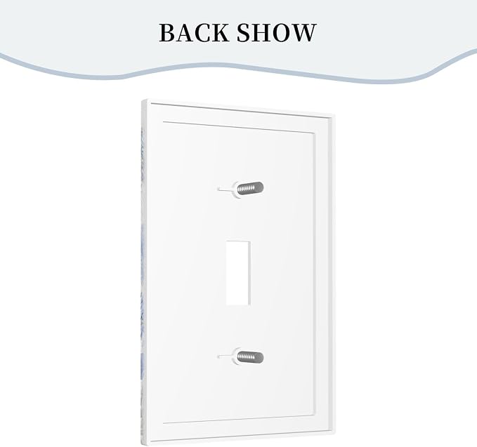Decorative Light Switch Covers Blue Floral Hydrangea Watercolor Wildflower Single Toggle Light Switch Cover Plate 1 Gang Outlet Covers Wall Plate Electrical Device Switchplate Dimmer Faceplate - Image 4