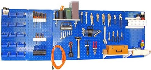 Wall Control 30-WRK-800BUW Master Workbench Metal Pegboard Tool Organizer,Blue/White by Wall+Control