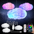 3D Cloud Lamp 3 Pack – 24 Inch Cotton LED Mood Lights, APP & Remote Controlled, Music Sync, 16 Million Colors, USB Powered for Bedroom, Gaming Room, Starry Sky Ceiling Decor by Unknown