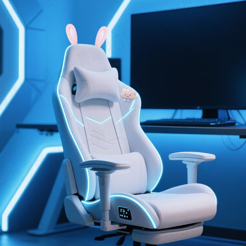 Tsangbaby Rabbit Ears Plush Decoration DIY Chair Decoration Accessories Fun Rabbit Ears Suitable for Families Children's Rooms Parties White - Image 2