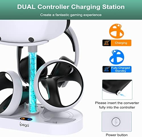 FASTSNAIL RGB Charging Stand & Storage Station for PlayStation VR2 - White - Image 4