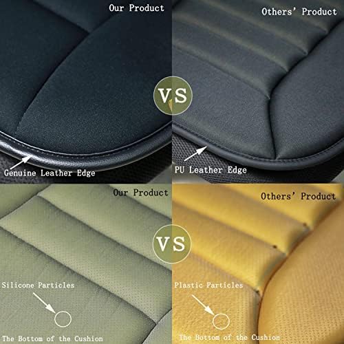 Car Seat Cushion Pad for Driving, Chair Cushion for Office/Truck with Memory Foam, Seat Cushion Comfortable and Durable, Gray - Image 3